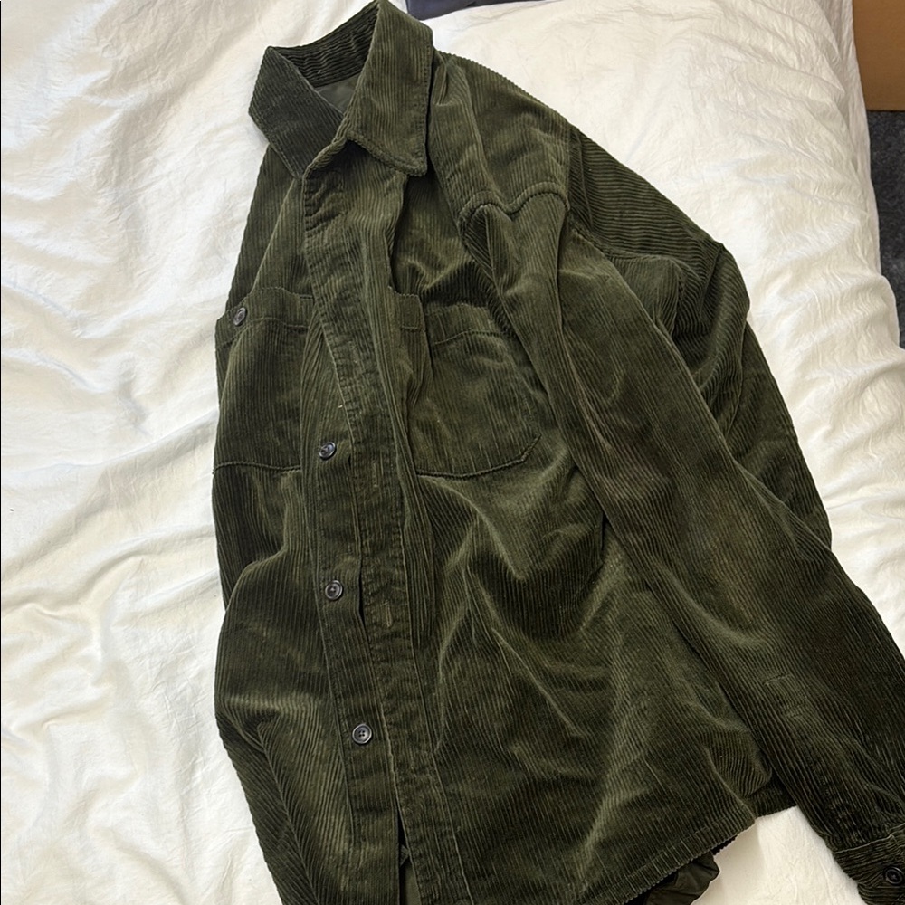 Dark Green Corduroy Overshirt